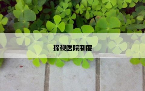 探视医院制度