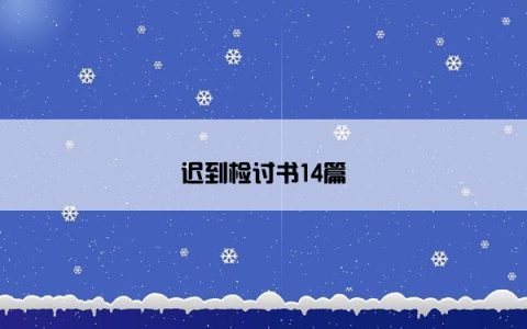 迟到检讨书14篇