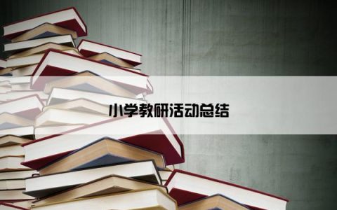 小学教研活动总结