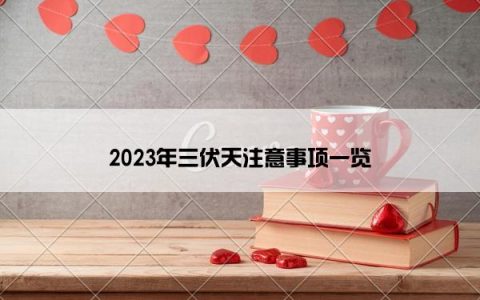 2023年三伏天注意事项一览