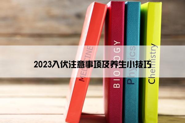 2023入伏注意事项及养生小技巧