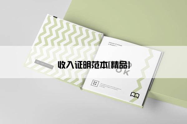 收入证明范本[精品]