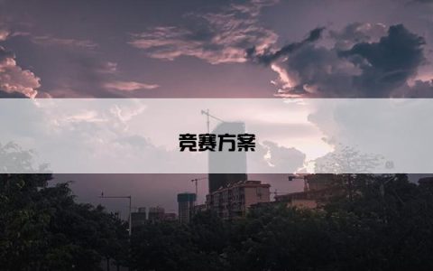 竞赛方案