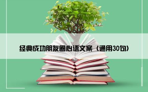 经典成功朋友圈心语文案（通用30句）