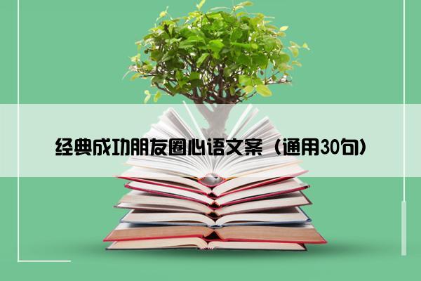 经典成功朋友圈心语文案（通用30句）