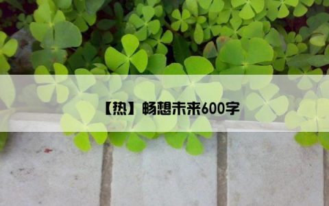 【热】畅想未来600字