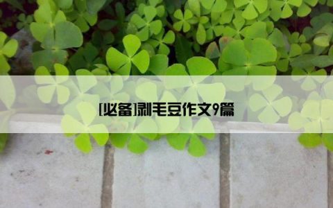 [必备]剥毛豆作文9篇