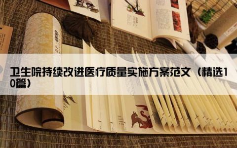 卫生院持续改进医疗质量实施方案范文（精选10篇）