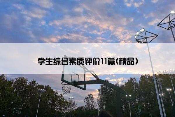 学生综合素质评价11篇(精品)