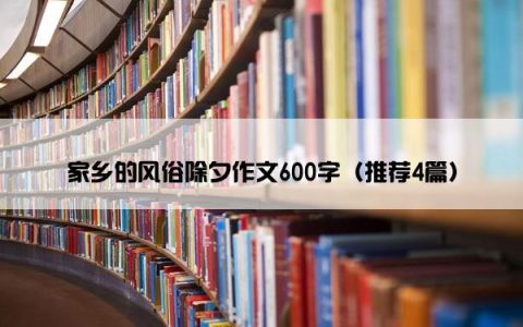 家乡的风俗除夕作文600字（推荐4篇）