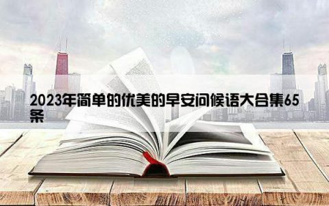 2023年简单的优美的早安问候语大合集65条