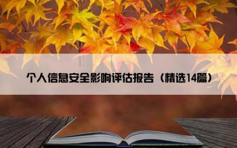 个人信息安全影响评估报告（精选14篇）