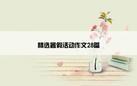 精选暑假活动作文28篇