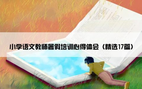 小学语文教师暑假培训心得体会（精选17篇）