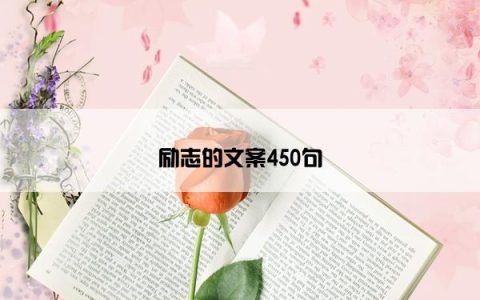 励志的文案450句