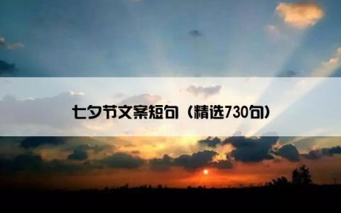 七夕节文案短句（精选730句）