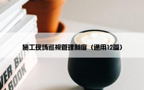 施工现场巡视管理制度（通用12篇）