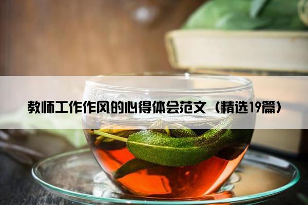 教师工作作风的心得体会范文（精选19篇）