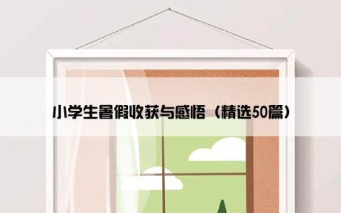 小学生暑假收获与感悟（精选50篇）