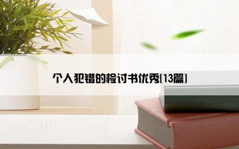 个人犯错的检讨书优秀[13篇]