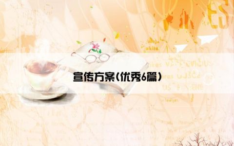 宣传方案(优秀6篇)