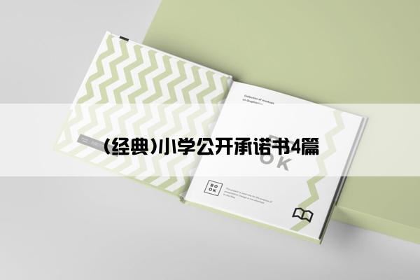 (经典)小学公开承诺书4篇