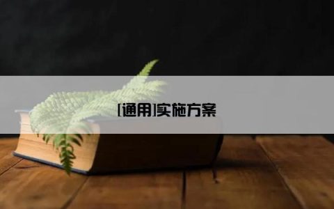 [通用]实施方案