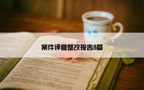 案件评查整改报告8篇