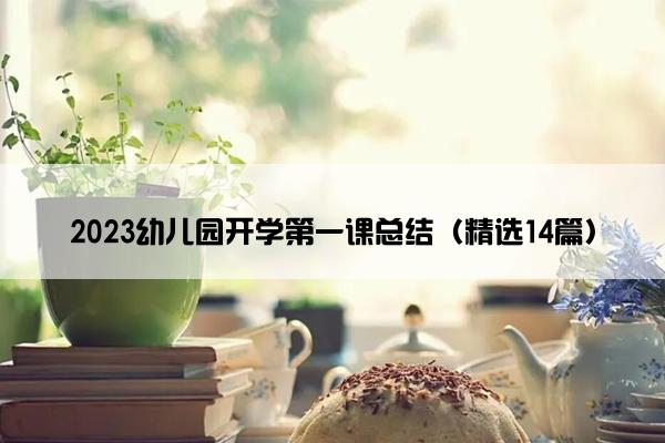 2023幼儿园开学第一课总结（精选14篇）