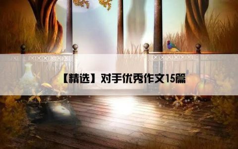 【精选】对手优秀作文15篇