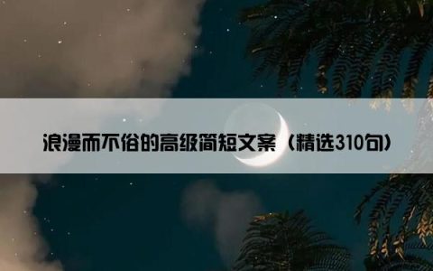 浪漫而不俗的高级简短文案（精选310句）