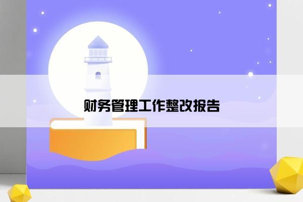 财务管理工作整改报告