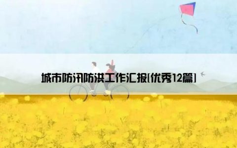 城市防汛防洪工作汇报[优秀12篇]