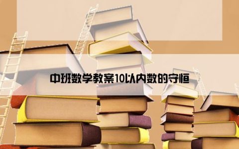 中班数学教案10以内数的守恒