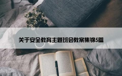 关于安全教育主题班会教案集锦5篇