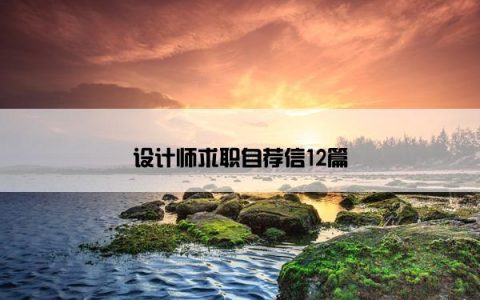 设计师求职自荐信12篇