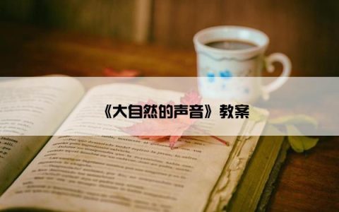 《大自然的声音》教案