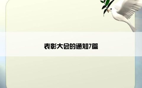 表彰大会的通知7篇