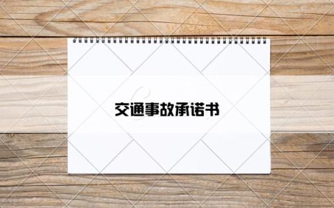 交通事故承诺书