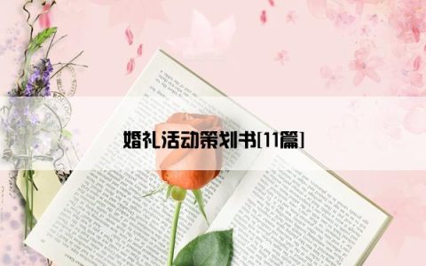 婚礼活动策划书[11篇]