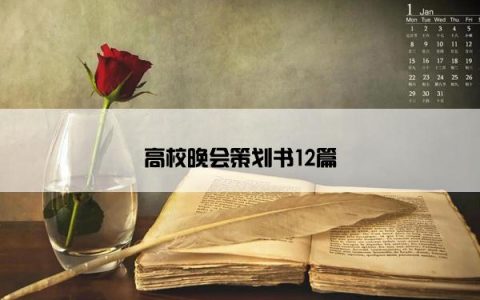 高校晚会策划书12篇