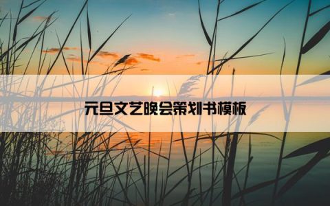元旦文艺晚会策划书模板