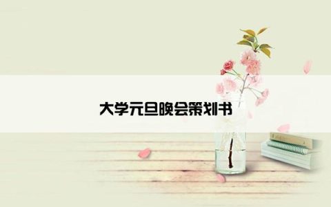大学元旦晚会策划书