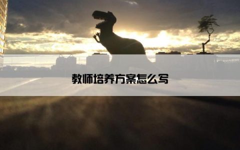 教师培养方案怎么写