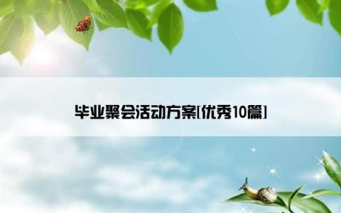 毕业聚会活动方案[优秀10篇]
