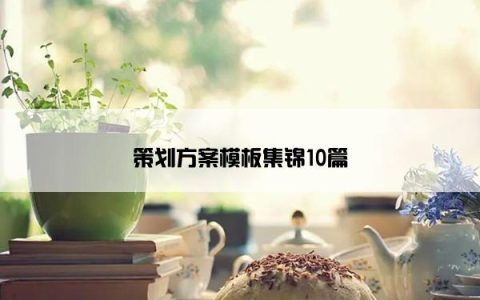 策划方案模板集锦10篇