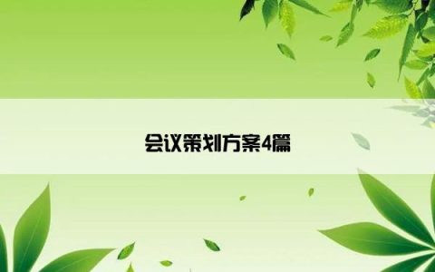 会议策划方案4篇