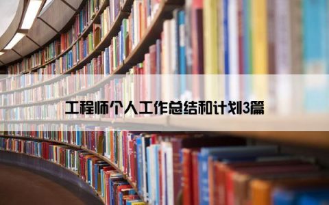 工程师个人工作总结和计划3篇