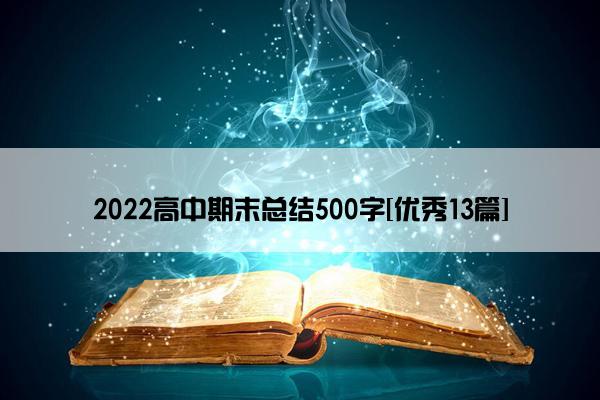 2022高中期末总结500字[优秀13篇]