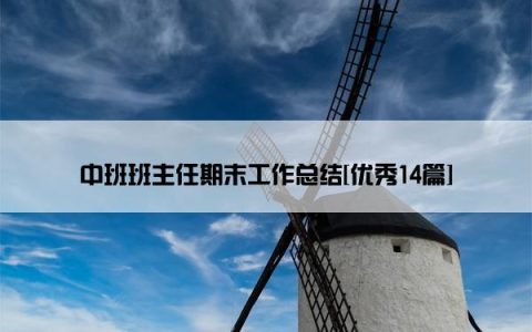 中班班主任期末工作总结[优秀14篇]